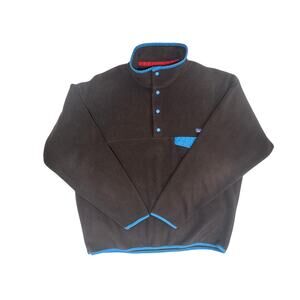 Patagonia Lightweight Synchilla Snap Fleece Pullover in Dark brown color Size L